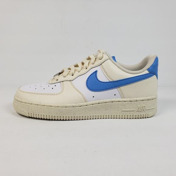 Nike Air Force 1 '07 NN AF1 Womens Size 9.5 Pale Ivory University Blue Shoes - Picture 3 of 11